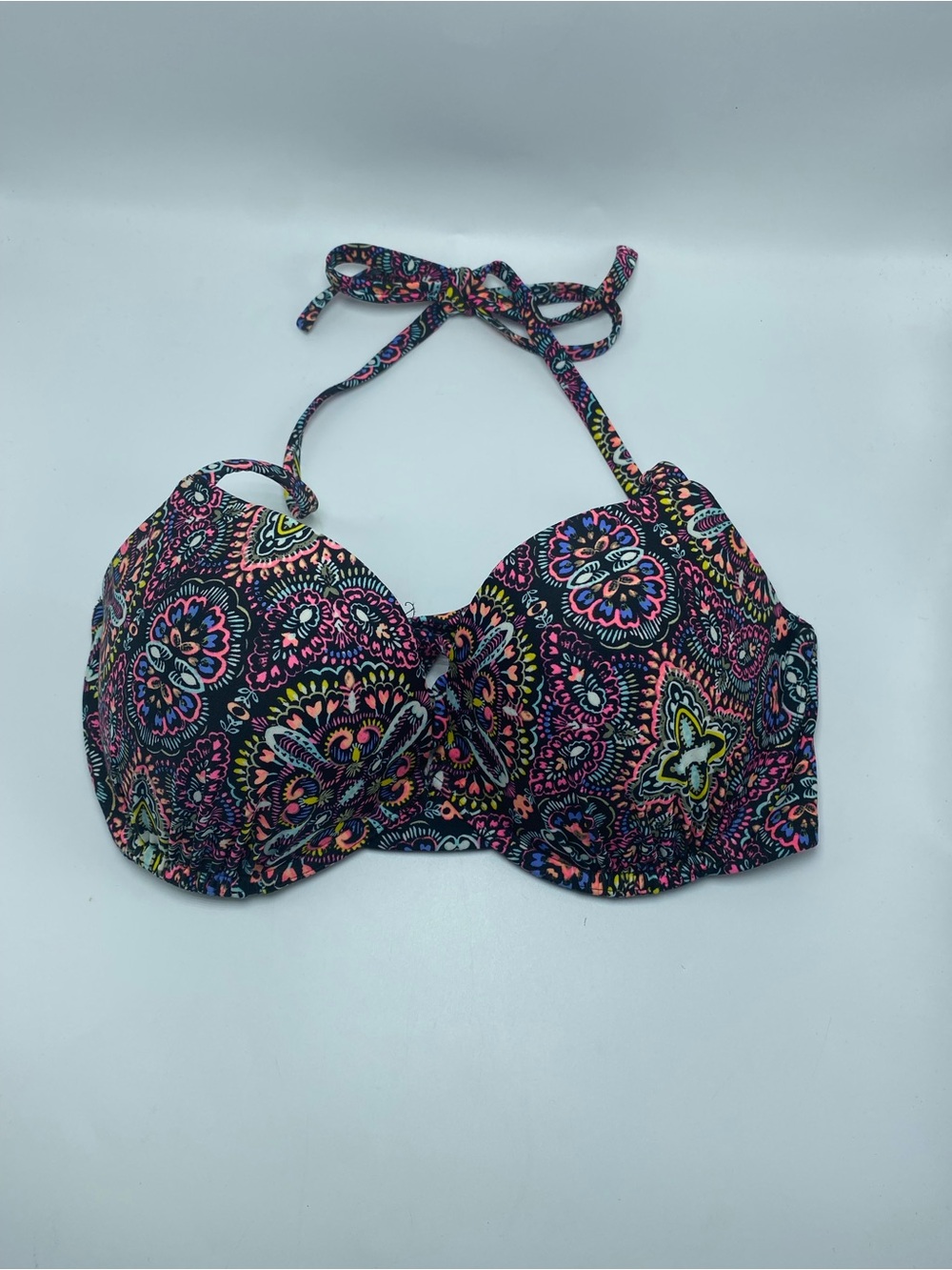 Hollister Multicolor Paisley Halter One-Piece Swim Top